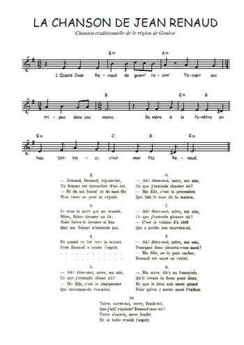 La chanson de Jean Renaud